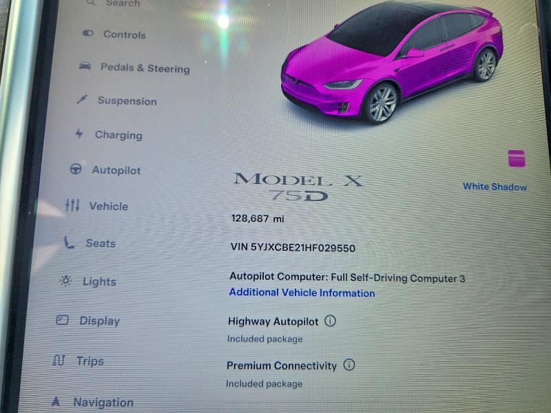 2017 Tesla Model X მანქანა იყიდება აუქციონზე, vin: 5YJXCBE21HF029550, აუქციონის ნომერი: 49474746