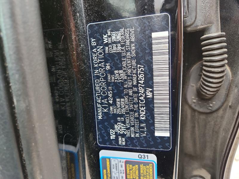 Aukcja sprzedaży 2023 Kia Seltos, vin: KNDETCA24P7426757, numer aukcji: 48509966