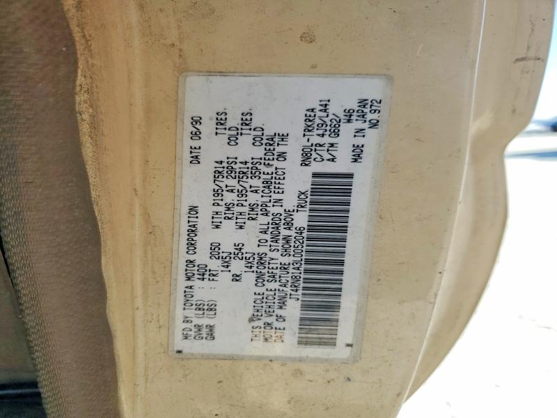 Продаж на аукціоні авто 1990 Toyota Pickup, vin: JT4RN81A3L0052046, номер лоту: 51552466