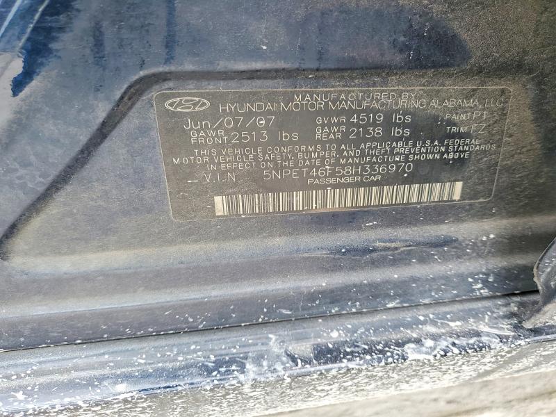Продаж на аукціоні авто 2008 Hyundai Sonata, vin: 5NPET46F58H336970, номер лоту: 51174456