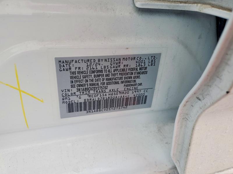 Продажа на аукционе авто 2025 Nissan Sentra, vin: 3N1AB8CV2SY275742, номер лота: 50617396