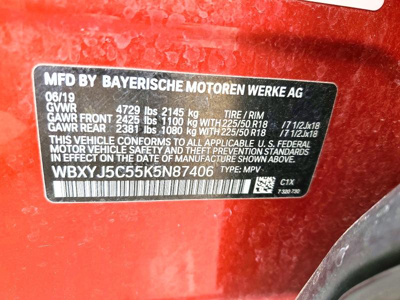 Продажа на аукционе авто 2019 Bmw X2, vin: WBXYJ5C55K5N87406, номер лота: 49402926