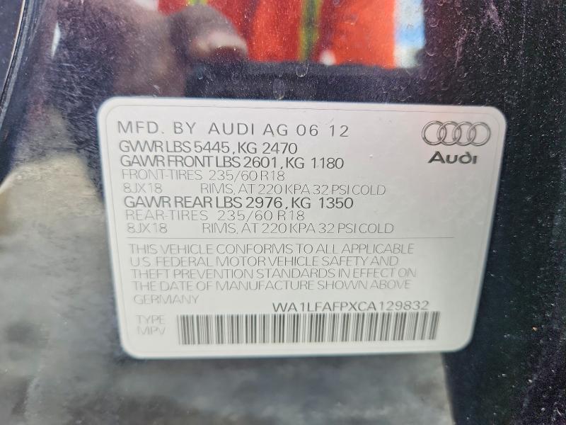 Aukcja sprzedaży 2012 Audi Q5, vin: WA1LFAFPXCA129832, numer aukcji: 51113976