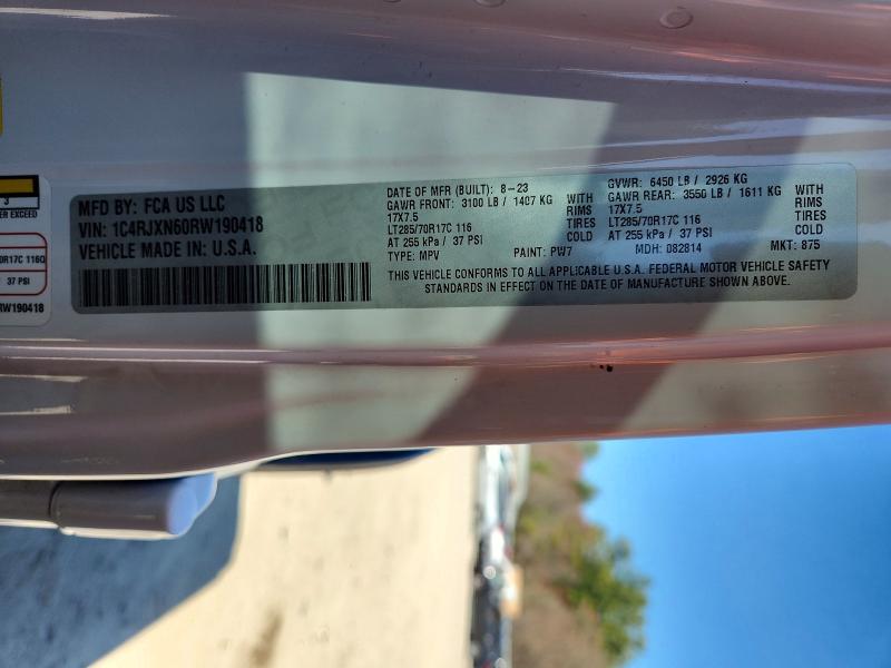 Продаж на аукціоні авто 2024 Jeep Wrangler, vin: 1C4RJXN60RW190418, номер лоту: 49438136