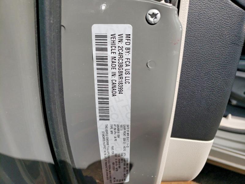 51355276 :رقم المزاد ، 2C4RC3BG8NR183994 vin ، 2022 Chrysler Pacifica مزاد بيع