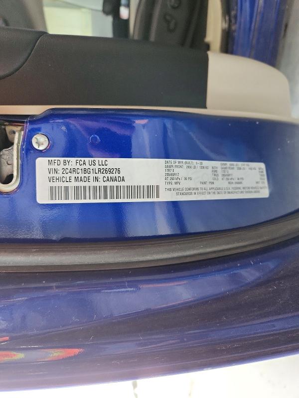 Продажа на аукционе авто 2020 Chrysler Pacifica, vin: 2C4RC1BG1LR269276, номер лота: 49837656