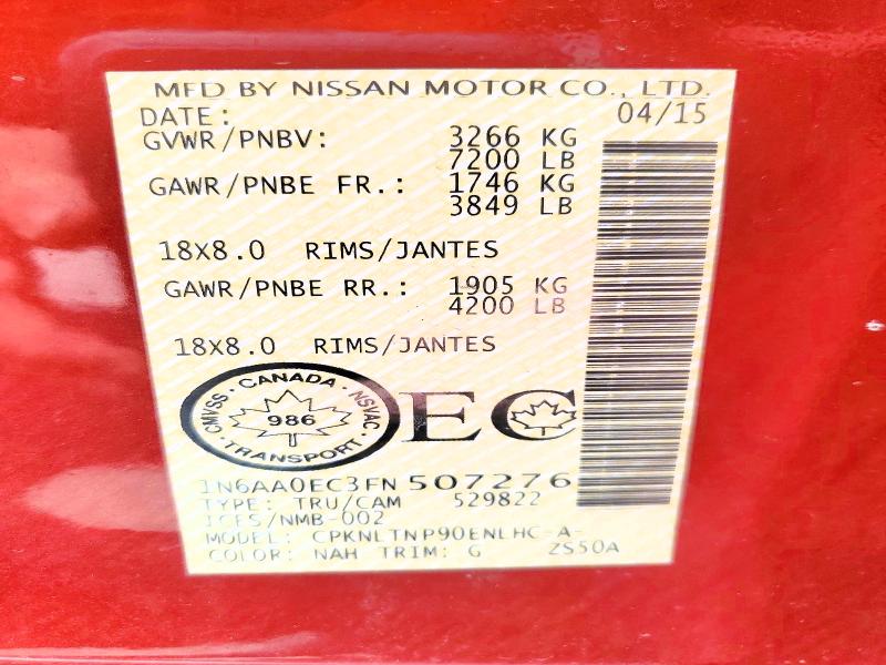 Aukcja sprzedaży 2015 Nissan Titan, vin: 1N6AA0EC3FN507276, numer aukcji: 50586996
