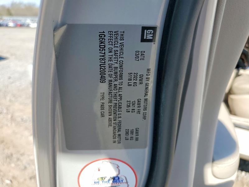 Продажа на аукционе авто 2007 Cadillac Dts, vin: 1G6KD57Y87U200409, номер лота: 49934336