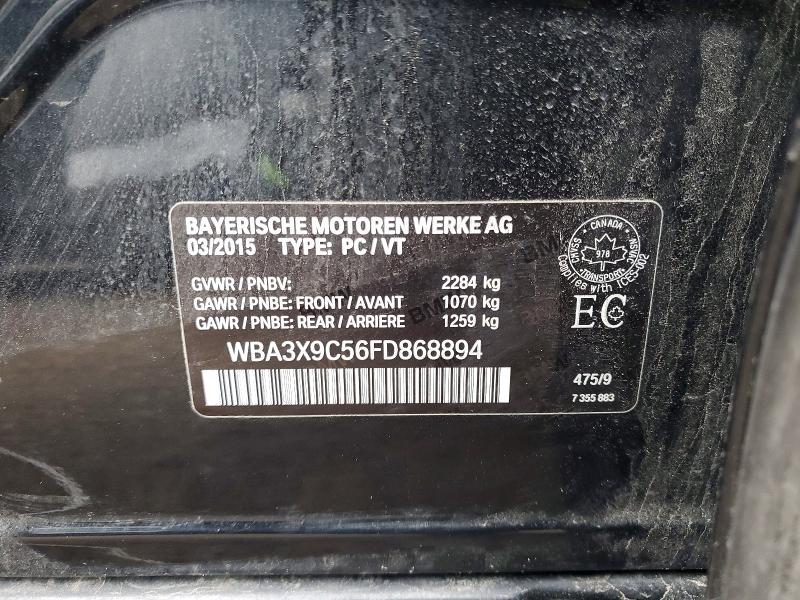 47784176 :رقم المزاد ، WBA3X9C56FD868894 vin ، 2015 Bmw 335 مزاد بيع