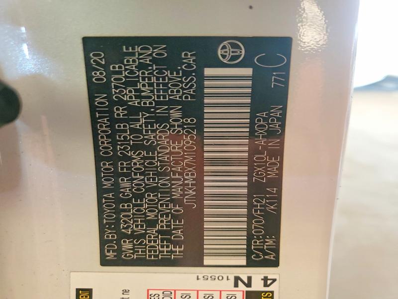 Aukcja sprzedaży 2021 Toyota C-hr, vin: JTNKHMBX7M1095218, numer aukcji: 49756036