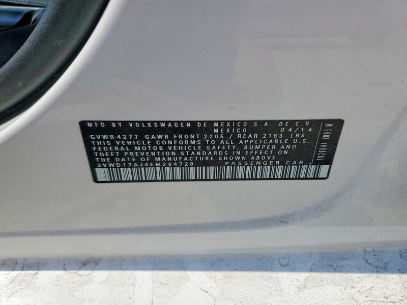 Продаж на аукціоні авто 2014 Volkswagen Jetta, vin: 3VWD17AJ4EM294728, номер лоту: 48967186