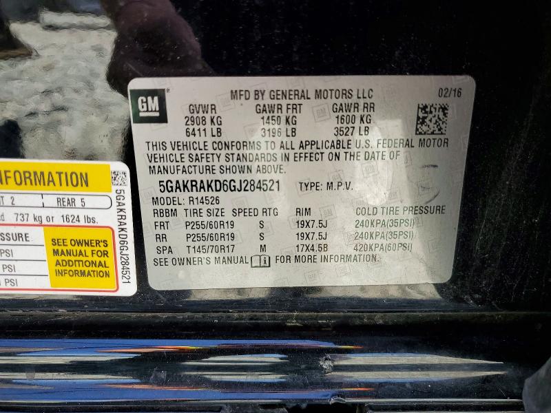 Продажа на аукционе авто 2016 Buick Enclave, vin: 5GAKRAKD6GJ284521, номер лота: 49741586
