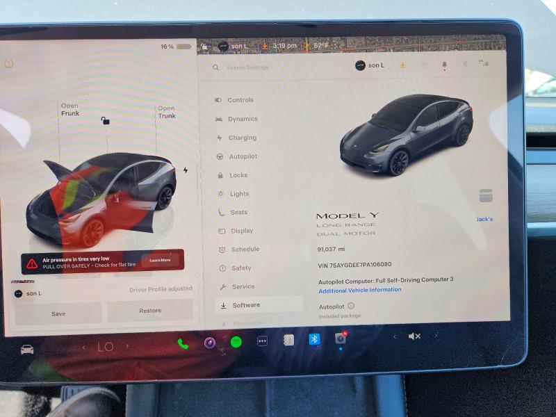 Aukcja sprzedaży 2023 Tesla Model Y, vin: 7SAYGDEE7PA106080, numer aukcji: 50417486