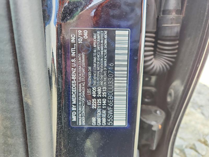 Продаж на аукціоні авто 2020 Mercedes-benz C, vin: 55SWF6EB0LU330716, номер лоту: 49961566