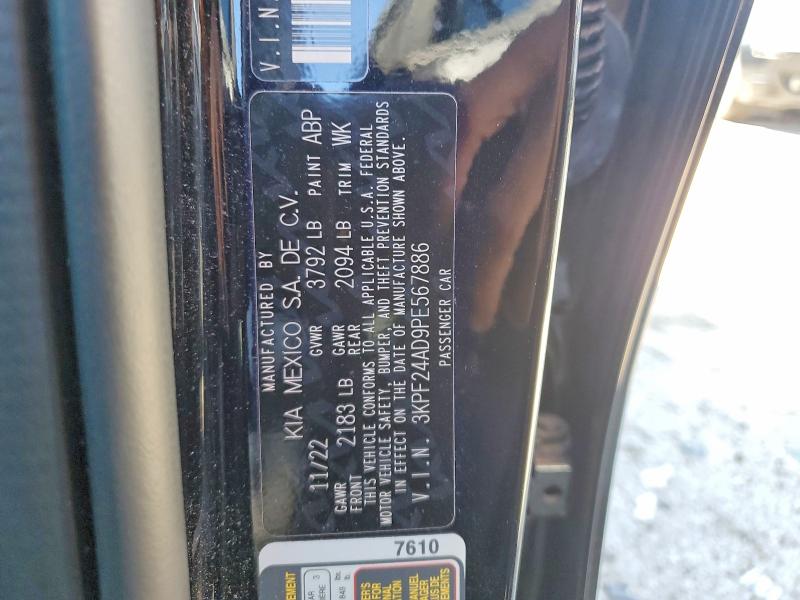 Продажа на аукционе авто 2023 Kia Forte, vin: 3KPF24AD9PE567886, номер лота: 50324276