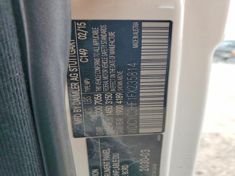 2015 Mercedes-benz G მანქანა იყიდება აუქციონზე, vin: WDCYC3HF1FX235814, აუქციონის ნომერი: 50584636