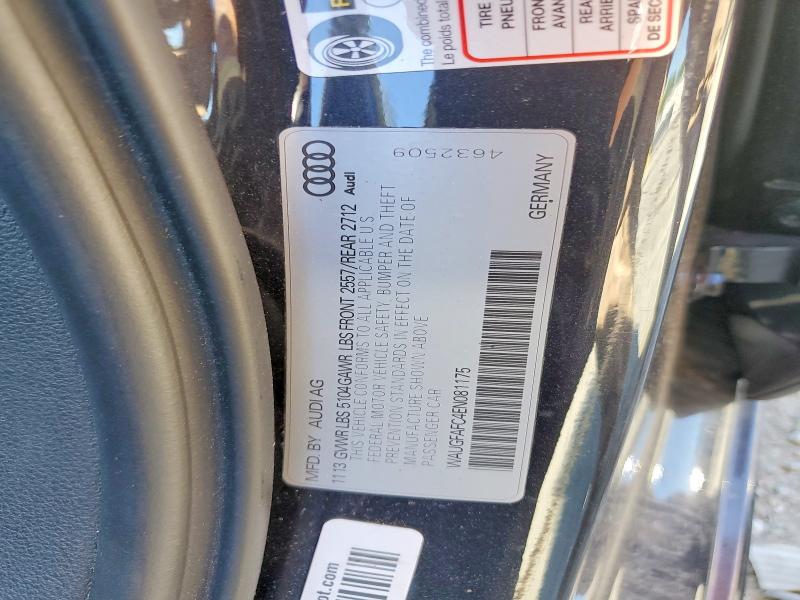 Aukcja sprzedaży 2014 Audi A6, vin: WAUGFAFC4EN081175, numer aukcji: 51476996