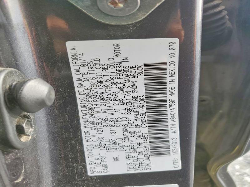 48929926 :رقم المزاد ، 3TMLU4EN9EM144857 vin ، 2014 Toyota Tacoma مزاد بيع