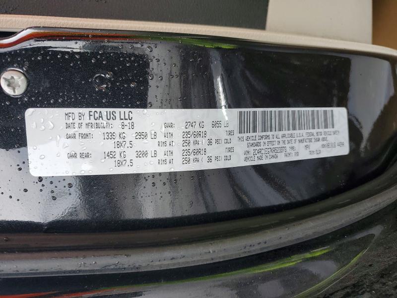 49389216 :رقم المزاد ، 2C4RC1EG7KR523373 vin ، 2019 Chrysler Pacifica مزاد بيع