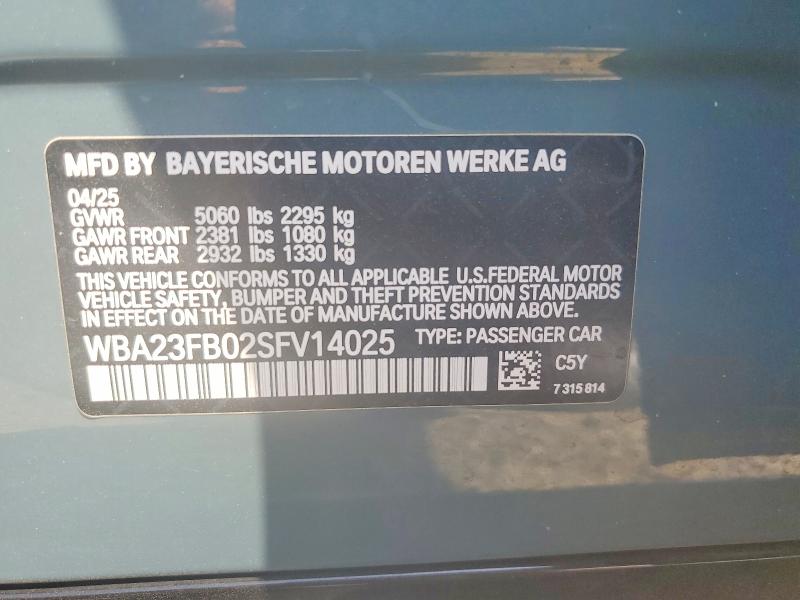Aukcja sprzedaży 2025 Bmw 430i, vin: WBA23FB02SFV14025, numer aukcji: 51537706