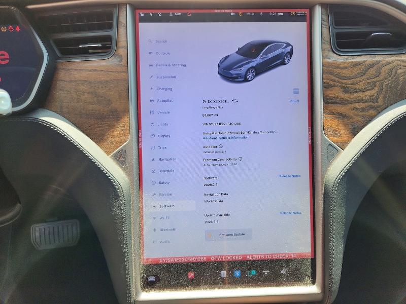 Aukcja sprzedaży 2020 Tesla Model S, vin: 5YJSA1E22LF401285, numer aukcji: 51306366