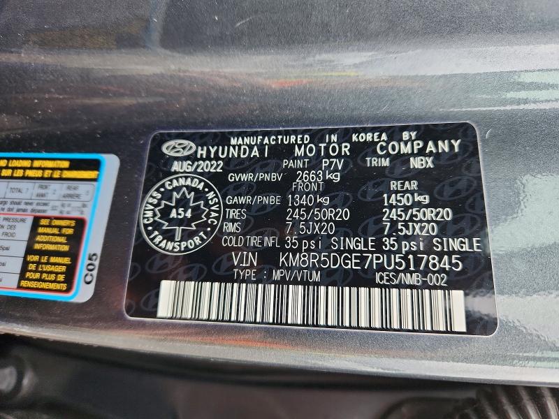 Aukcja sprzedaży 2023 Hyundai Palisade, vin: KM8R5DGE7PU517845, numer aukcji: 47789876