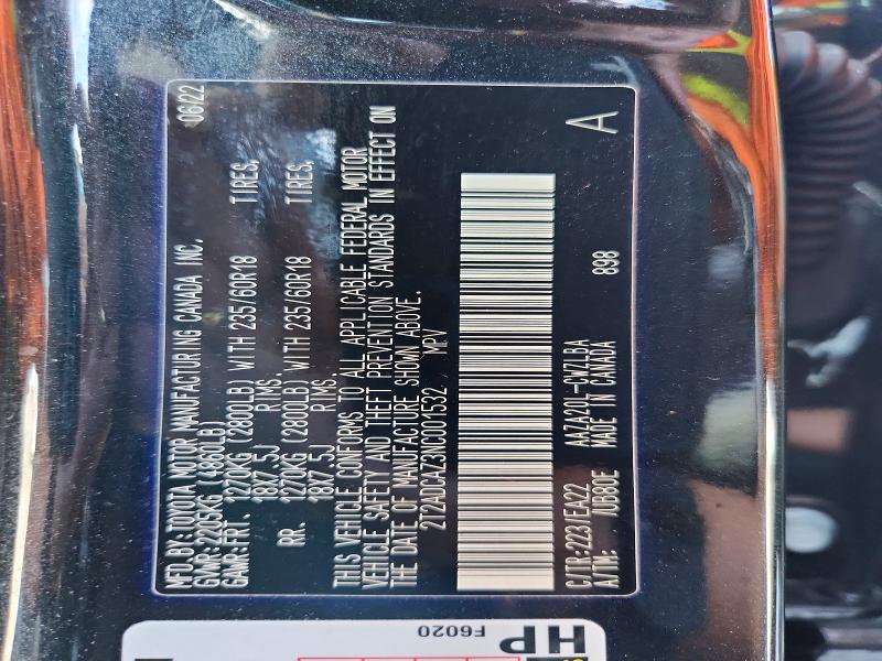 49965816 :رقم المزاد ، 2T2ADCAZ3NC001532 vin ، 2022 Lexus Nx مزاد بيع