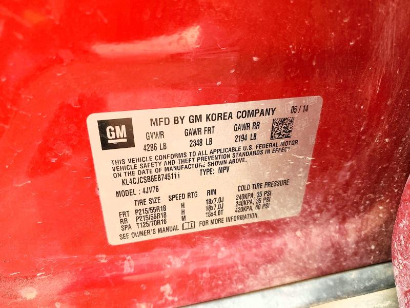 Aukcja sprzedaży 2014 Buick Encore, vin: KL4CJCSB6EB745111, numer aukcji: 49117266