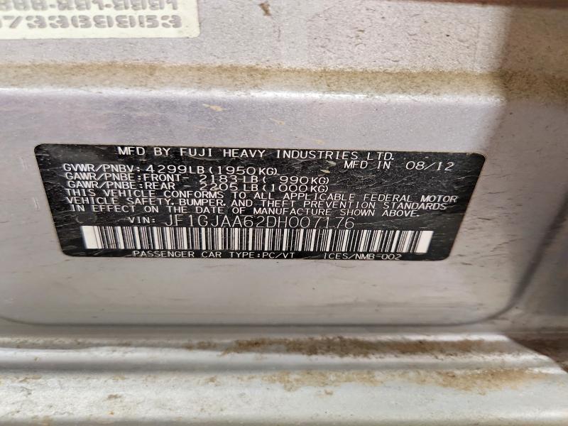 Продаж на аукціоні авто 2013 Subaru Impreza, vin: JF1GJAA62DH007176, номер лоту: 50816416