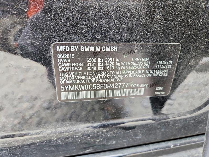 Aukcja sprzedaży 2015 Bmw X6, vin: 5YMKW8C58F0R42777, numer aukcji: 52051856