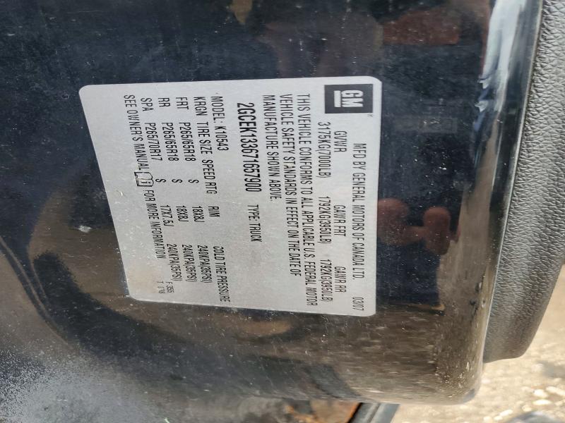 2007 Chevrolet Silverado მანქანა იყიდება აუქციონზე, vin: 2GCEK133671657900, აუქციონის ნომერი: 50956646