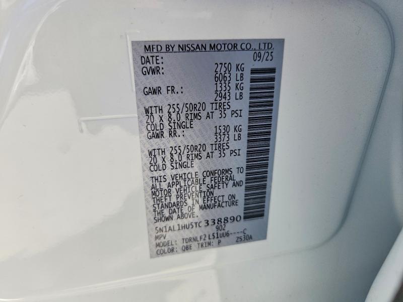 Aukcja sprzedaży 2026 Infiniti Qx60, vin: 5N1AL1HU5TC338890, numer aukcji: 49075876