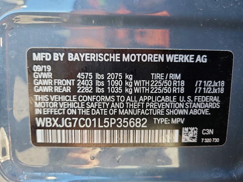 Продаж на аукціоні авто 2020 Bmw X1, vin: WBXJG7C01L5P35682, номер лоту: 49751556