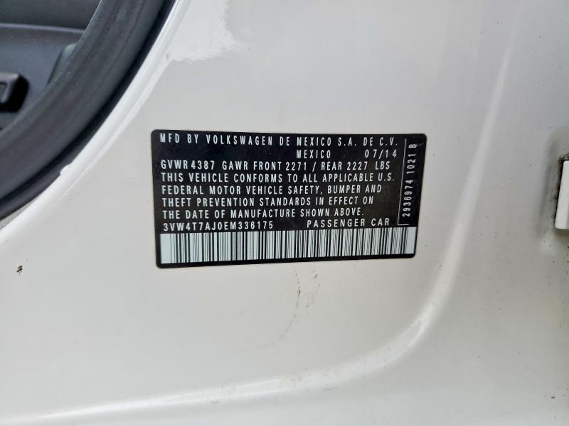 Продаж на аукціоні авто 2014 Volkswagen Jetta, vin: 3VW4T7AJ0EM336175, номер лоту: 48666876