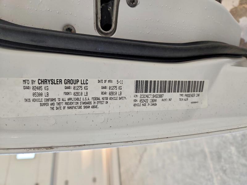 2011 Chrysler 300c მანქანა იყიდება აუქციონზე, vin: 2C3CA6CT1BH523887, აუქციონის ნომერი: 48524406