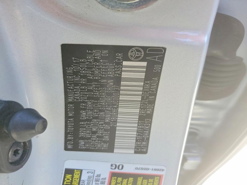Продажа на аукционе авто 2018 Toyota Corolla, vin: 2T1BURHE4JC000737, номер лота: 50857016