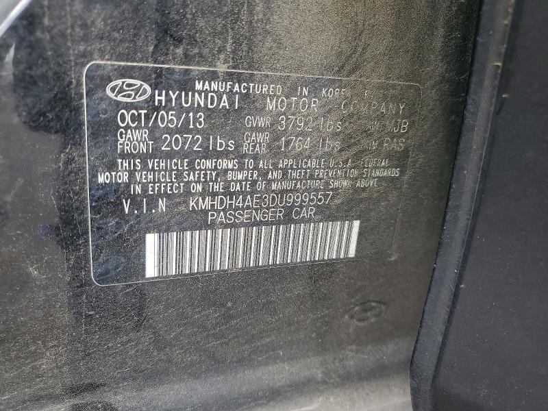 Aukcja sprzedaży 2013 Hyundai Elantra, vin: KMHDH4AE3DU999557, numer aukcji: 51483016