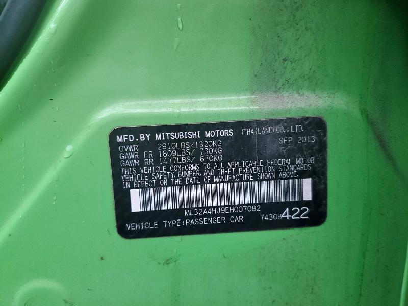 Aukcja sprzedaży 2014 Mitsubishi Mirage, vin: ML32A4HJ9EH007082, numer aukcji: 50525016