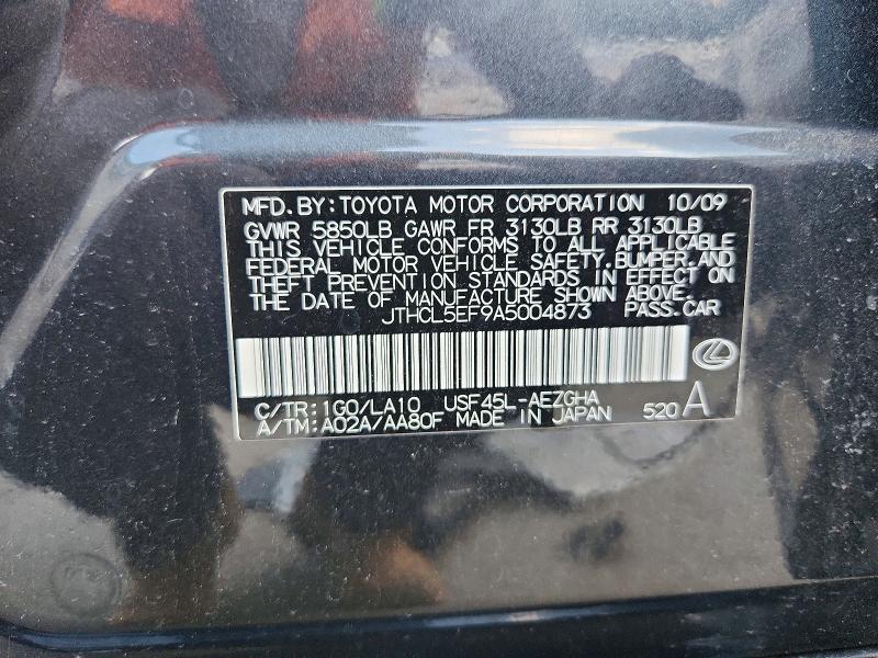 Aukcja sprzedaży 2010 Lexus Ls 460, vin: JTHCL5EF9A5004873, numer aukcji: 48015306