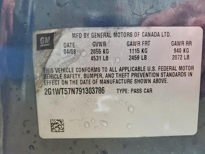 2009 Chevrolet Impala მანქანა იყიდება აუქციონზე, vin: 2G1WT57N791303786, აუქციონის ნომერი: 48636416