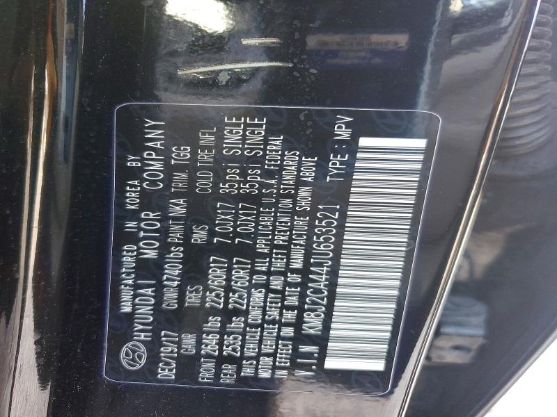 51133746 :رقم المزاد ، KM8J2CA44JU653521 vin ، 2018 Hyundai Tucson مزاد بيع