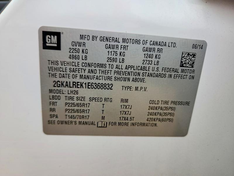 Продажа на аукционе авто 2014 Gmc Terrain, vin: 2GKALREK1E6368832, номер лота: 51352746