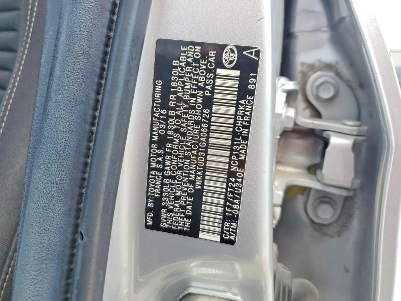 Продажа на аукционе авто 2016 Toyota Yaris, vin: VNKKTUD31GA066726, номер лота: 51160696