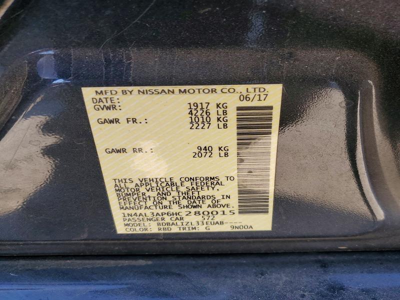 48975656 :رقم المزاد ، 1N4AL3AP6HC280015 vin ، 2017 Nissan Altima مزاد بيع