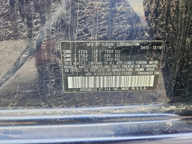 Aukcja sprzedaży 2019 Subaru Impreza, vin: 4S3GKAU61K3611069, numer aukcji: 51118916