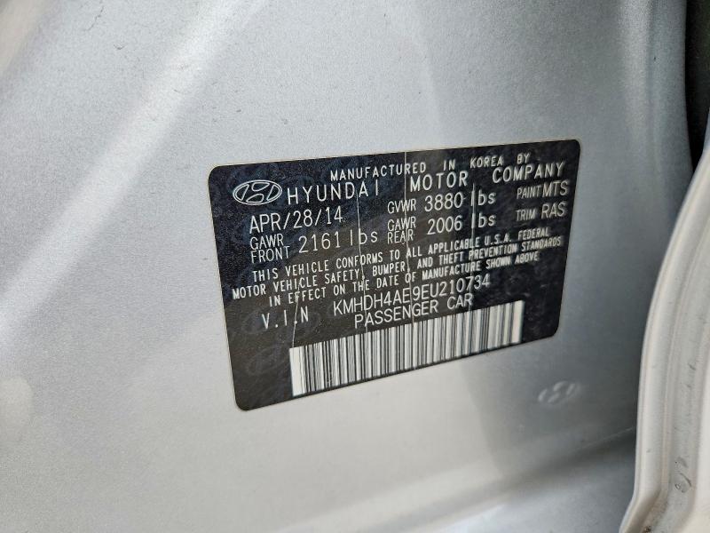 Продаж на аукціоні авто 2014 Hyundai Elantra, vin: KMHDH4AE9EU210734, номер лоту: 51968476