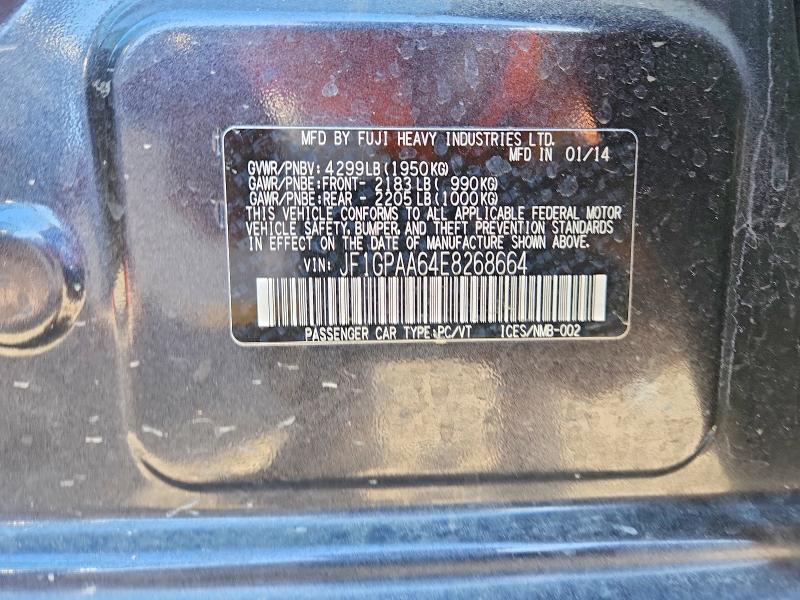 Продажа на аукционе авто 2014 Subaru Impreza, vin: JF1GPAA64E8268664, номер лота: 51112986