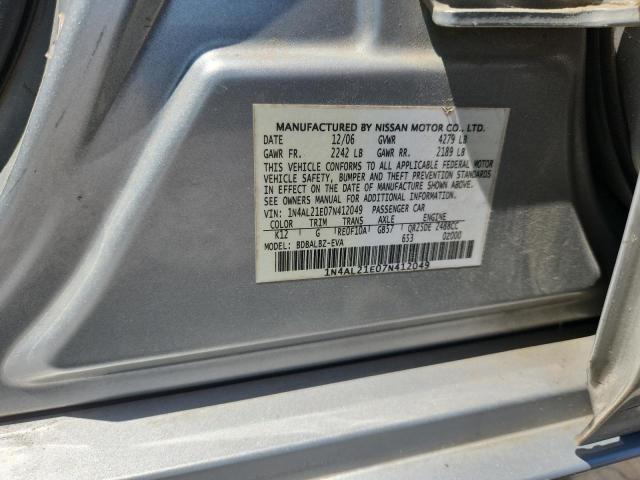 Aukcja sprzedaży 2007 Nissan Altima, vin: 1N4AL21E07N412049, numer aukcji: 50884396