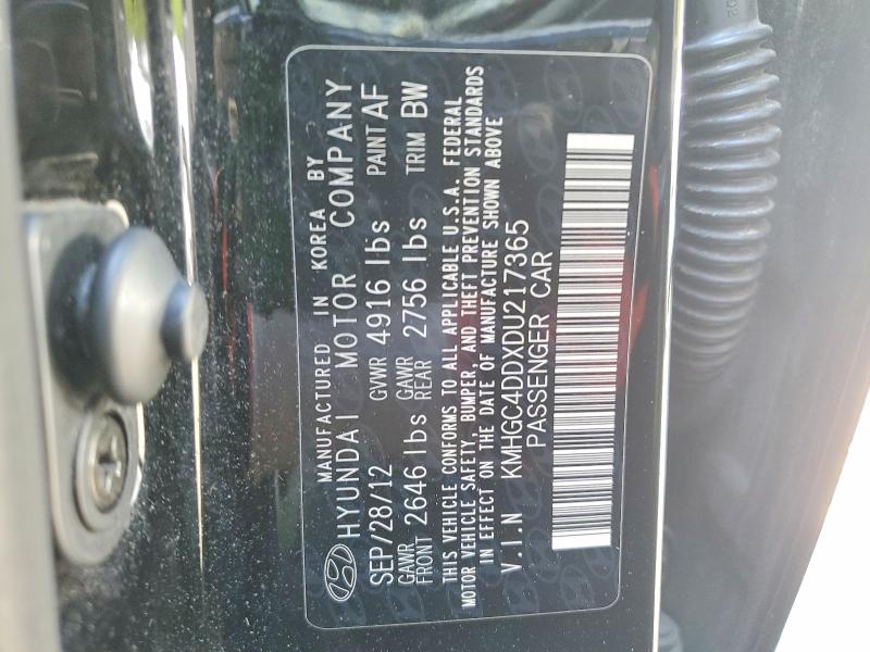 Aukcja sprzedaży 2013 Hyundai Genesis, vin: KMHGC4DDXDU217365, numer aukcji: 50914746