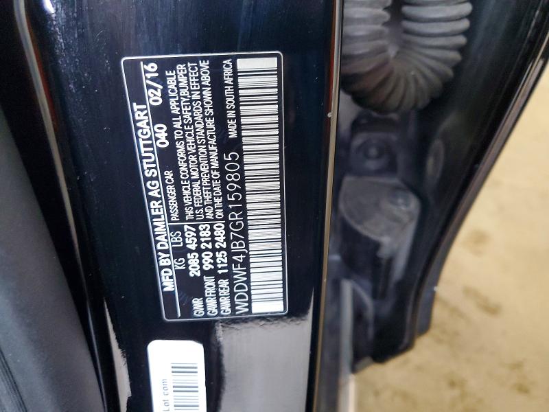 Aukcja sprzedaży 2016 Mercedes-benz C, vin: WDDWF4JB7GR159805, numer aukcji: 47880116